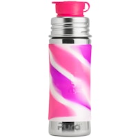 Edelstahl Sportflasche Sportverschluss 325 ml pink swirl