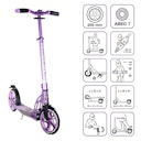 Vorschaubild Alu Scooter ab 6 Jahre 35-100kg 205mm-Rädern Lila