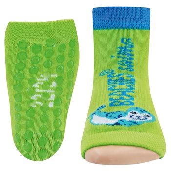 Badesocken bei glatten Fliesen grün