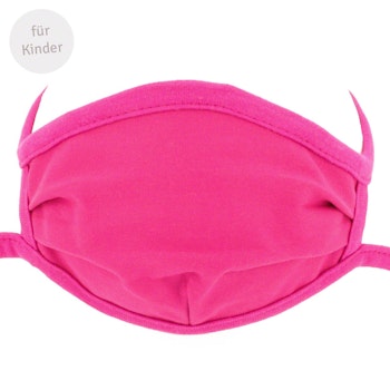 Kinder Mundbedeckung 4-8 J. - Wiederverwendbare Maske fuchsia