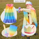 Vorschaubild Regenbogen Krone aus Seide