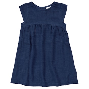 Leichtes Musselin Kleid marine