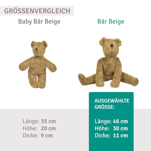 Bio Kuscheltier Bär groß 40 cm