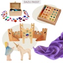 Vorschaubild Spieltuch Seide lila mittel 89 x 89 cm