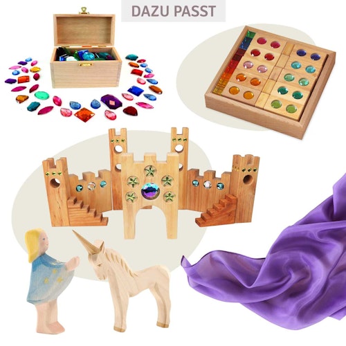 Spieltuch Seide lila mittel 89 x 89 cm