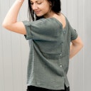 Vorschaubild Lockere Damen Musselin Bluse