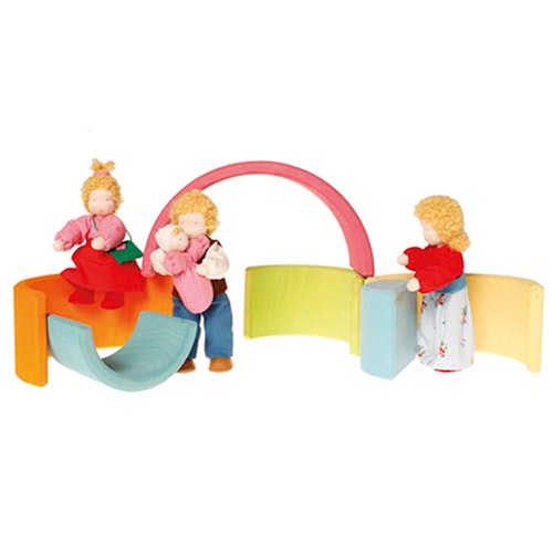 Mittlerer Regenbogen 17 cm 6teilig pastell
