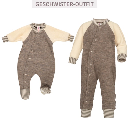 Frühchen Schlafanzug Woll Strampler
