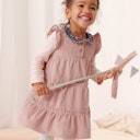 Vorschaubild Cordkleid mit Rüschen