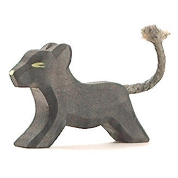 Panther klein laufend Holzfigur 5 cm hoch