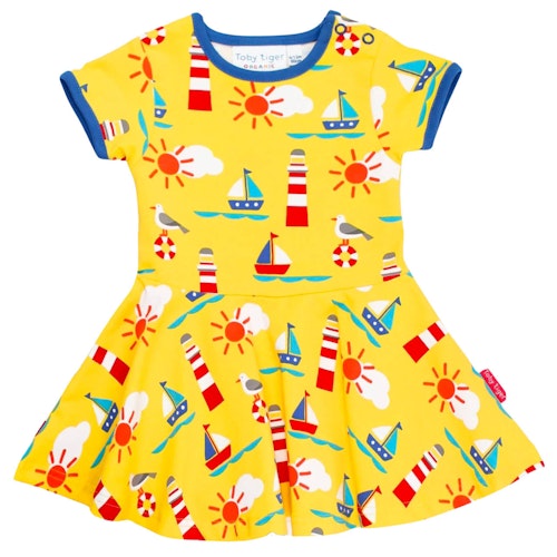Kurzarm Skaterkleid Wal Alloverprint