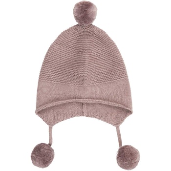 Altrosa leichte Bio Strickmütze