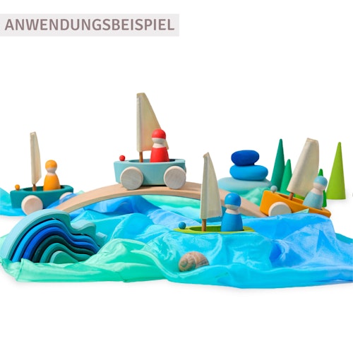 4 kleine Strandsegler, 8-tlg.