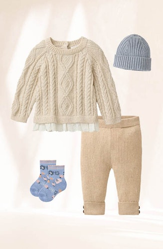 Edler Strickpullover Blusenborte