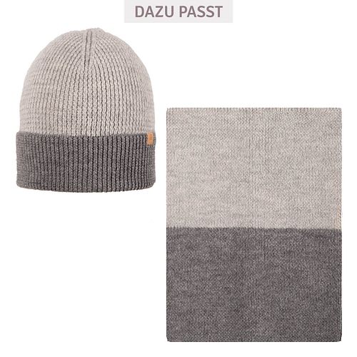 Damen Wollmütze grau