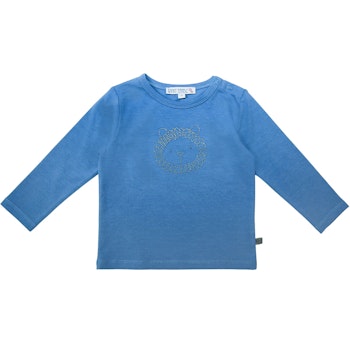 Langarmshirt Aufnäher Elefant in dunkelblau
