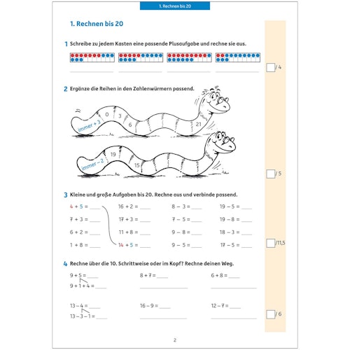 Tests in Mathe – Lernzielkontrollen 2. Klasse