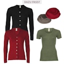 Vorschaubild Damen Wolle Seide kurzarm Shirt