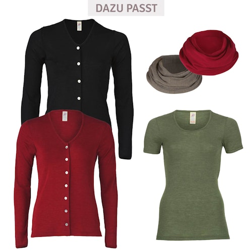 Damen Wolle Seide kurzarm Shirt