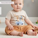 Vorschaubild Hochwertige Bermuda Sweat Shorts blau gestreift