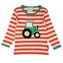 Vorschaubild Gestreiftes Langarmshirt Traktor-Applikation