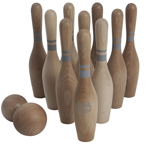 Vintage Bowling Set für Kinder natur