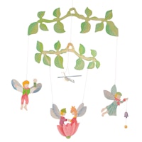 Mobile Blumenelfen Holzfiguren