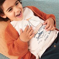 Jacke People Wear Organic Knopfleiste langarm Strick