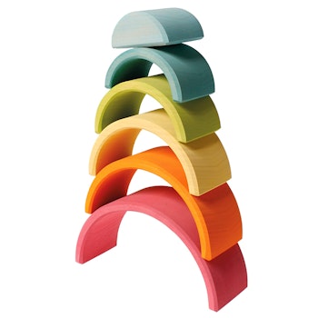 Mittlerer Regenbogen 17 cm 6teilig pastell