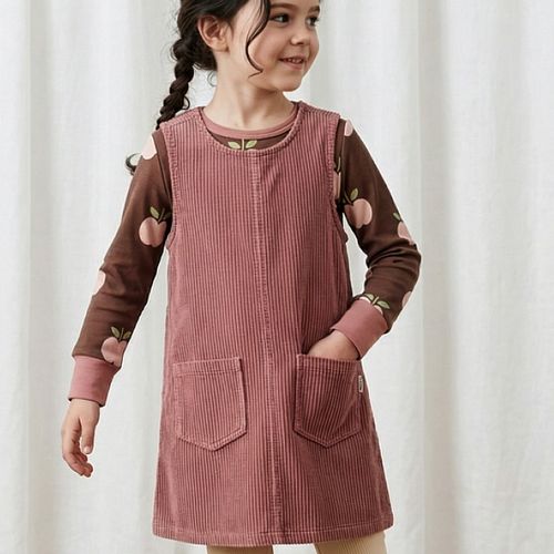 Trägerkleid Cord rosa