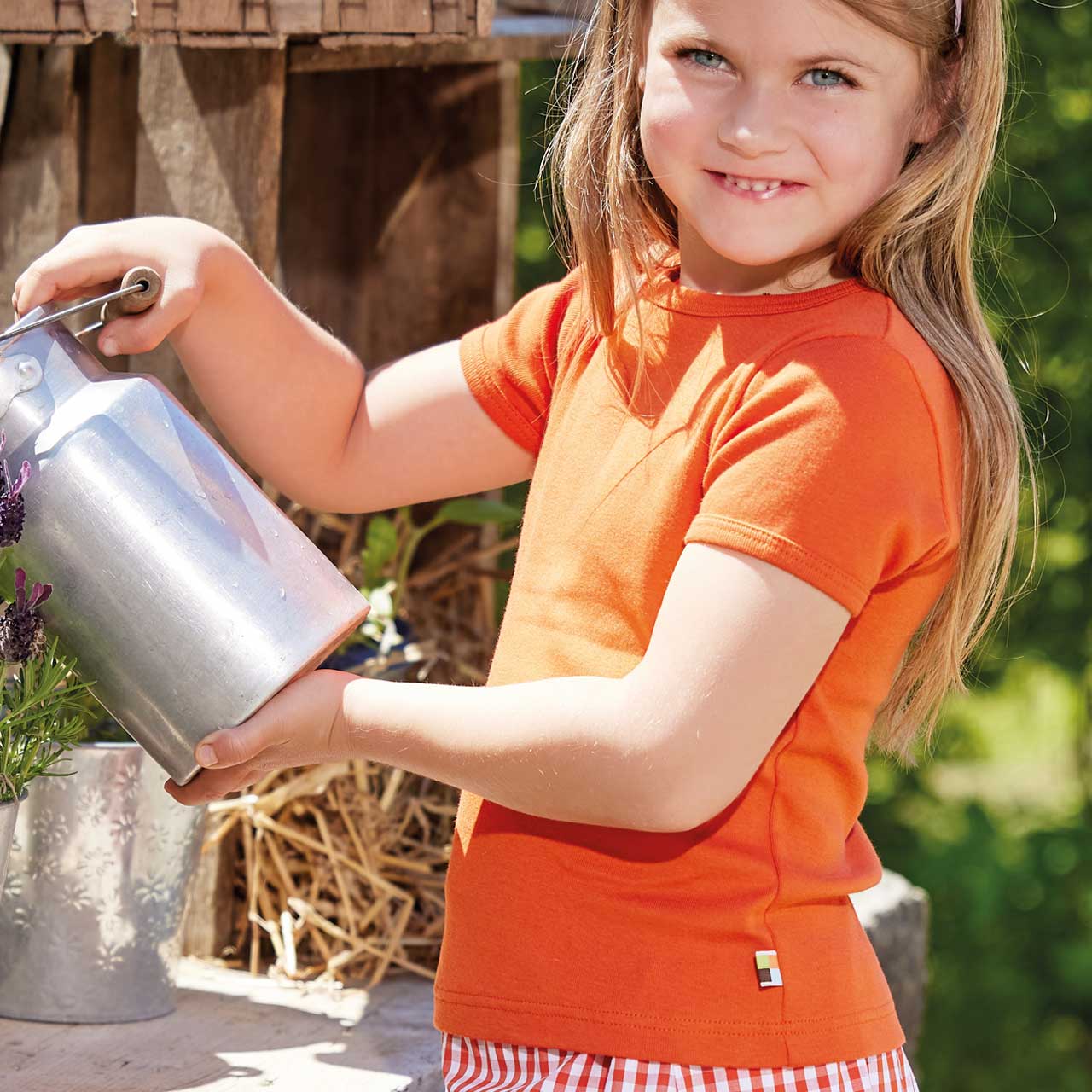 Leichtes T-Shirt Rippe uni