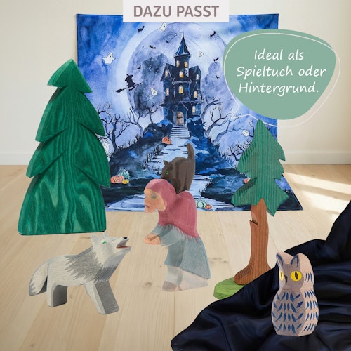 Spieltuch Bio-Baumwolle Halloween gruselig 100 x 100 cm