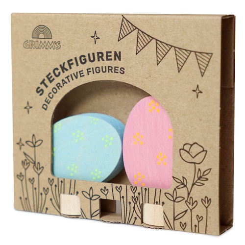 Grimms Stecker Osterei-Duo Blümchen