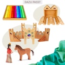 Vorschaubild 40 Treppenklötze natur im Holzrahmen