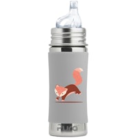 Pura kiki Edelstahl Trinklernflasche ab 6 M - open end grau