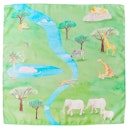 Vorschaubild Spieltuch Seide Safari 53 x 53 cm