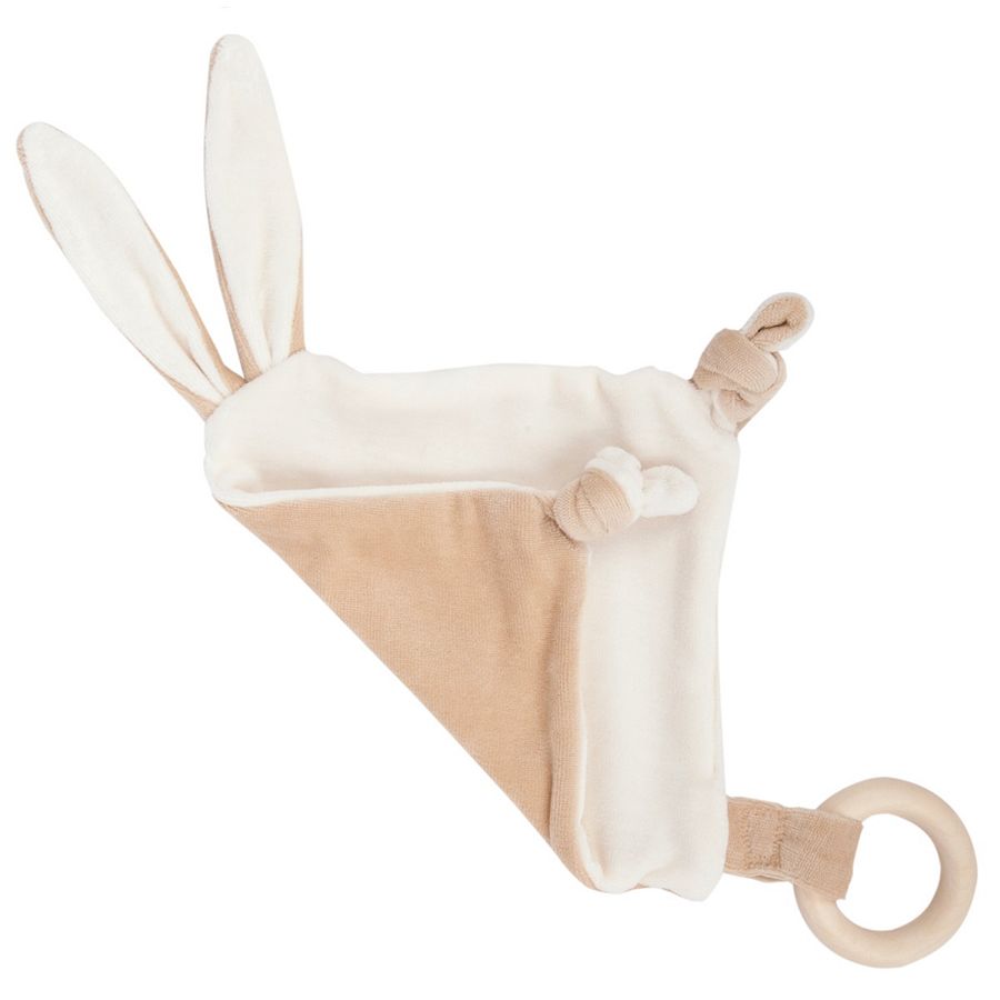 Schmusetuch Kniesterohren ungefärbt abnehmbarer Ring