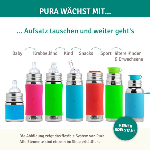 Flasche Thermosflasche Pura Kiki Edelstahl Motiv