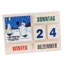 Vorschaubild Kalender aus Holz Jahreszeiten und Datum