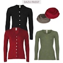 Vorschaubild Damen Wolle Seide Langarmshirt