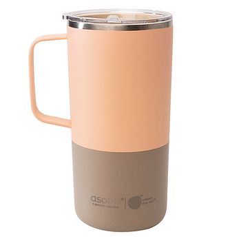 Edelstahl Thermobecher mit Henkel Pastellpfirsich 590 ml