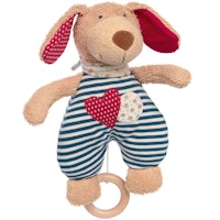 Bio Spieluhr Kuscheltier Hund Mozarts Wiegenlied 25cm