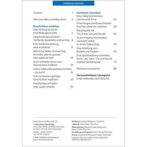 Deutsch Übungsheft Aufsatz schreiben – 3. Klasse
