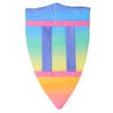Vorschaubild Regenbogen Ritterschild weich aus Seide