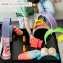 Vorschaubild Neonpink Regenbogen Grimms 10 teilig - 27,4 cm