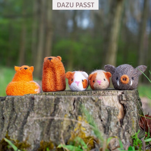 Selber filzen mit Anleitung DIY Filz Set Meerschweinchen Level 2 ab 4 Jahre