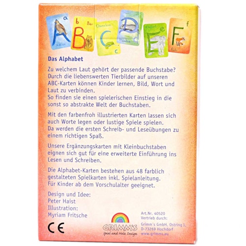 Großes Alphabet Kartenspiel ab 4 Jahren