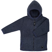 Schurwolle Fleece Jacke Kapuze