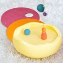Vorschaubild GRIMMS X Stapelstein® 3 Kullerscheiben und 3 Kugeln warm pastell