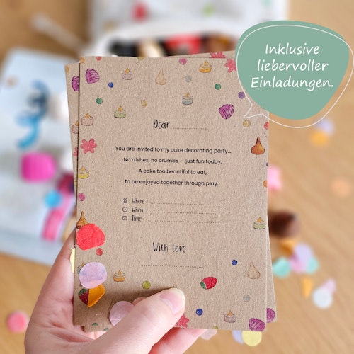 Spieltuch Bio-Baumwolle Kuchen + Deko von Grapat